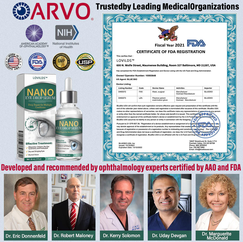 đŠââď¸LOVILDS⢠Nano Eye Drops Serum â
FDA Approved(Suitable for presbyopia, dry eye syndrome, glaucoma, and cataracts) đ