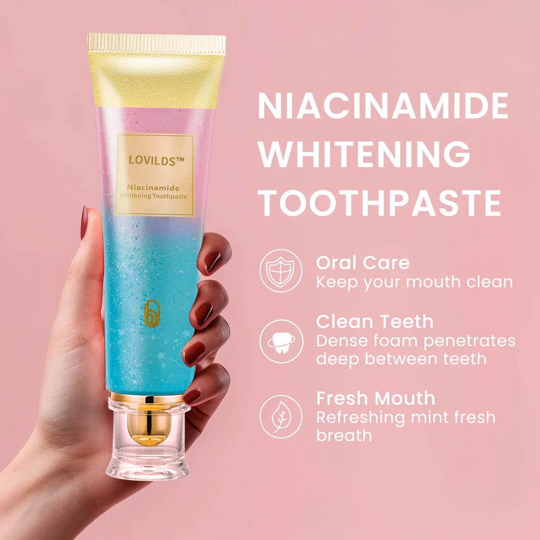 š„ Final Day 65% OFF š„ LOVILDS⢠Niacinamide Whitening Toothpaste