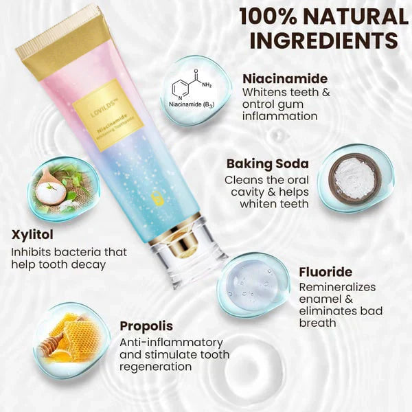 š„ Final Day 65% OFF š„ LOVILDS⢠Niacinamide Whitening Toothpaste